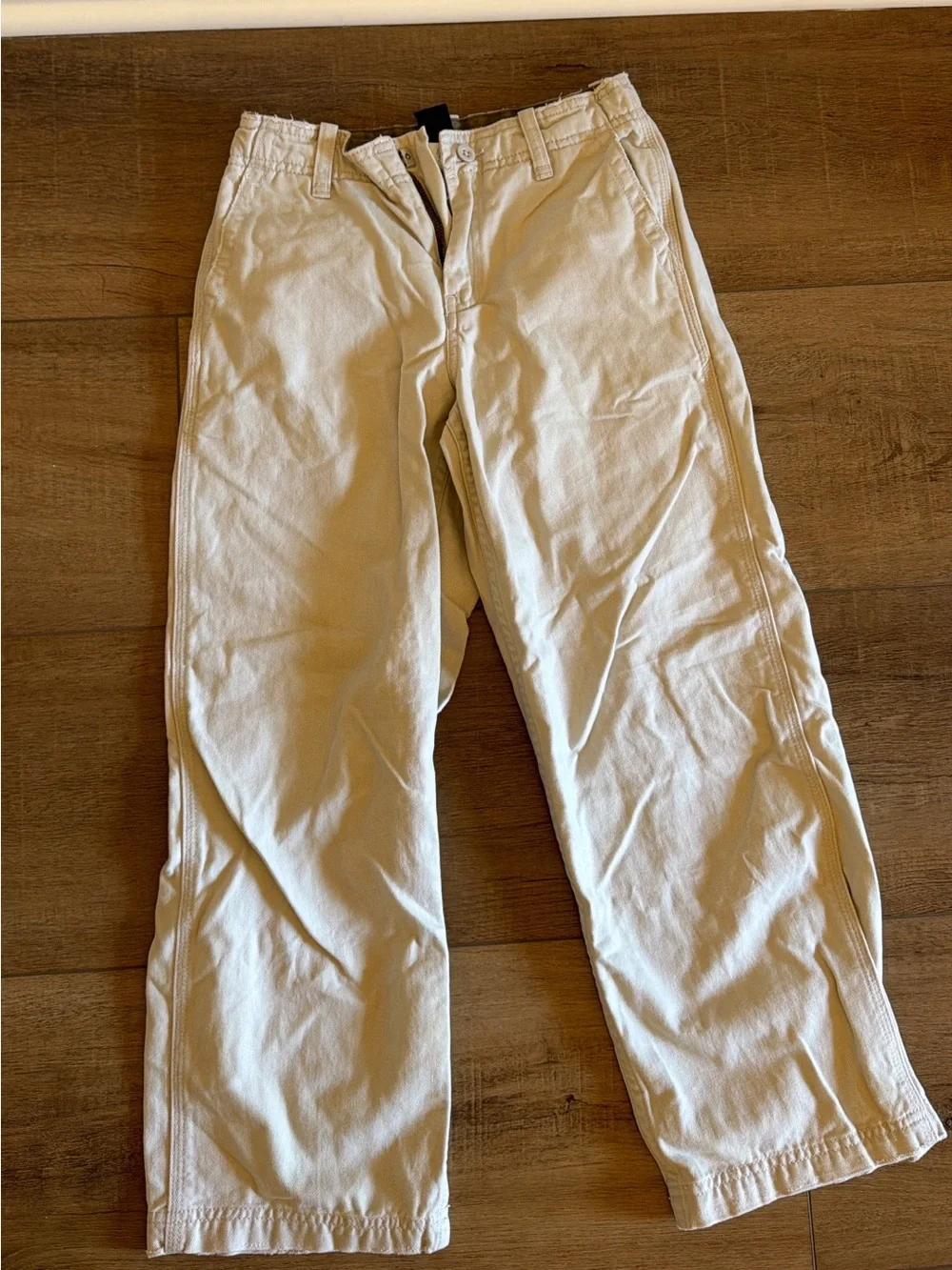GAP Kids Beige Straight-Leg Chino Pants